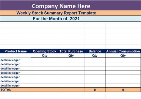 28+ Editable Stock Report Templates in EXCEL