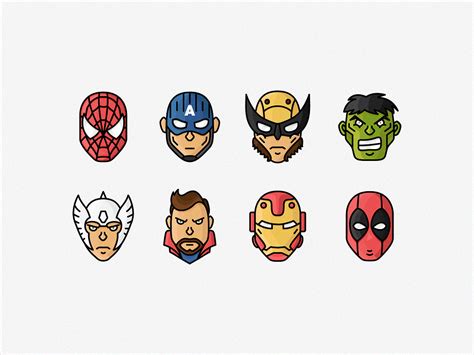 Marvel Icons by Kseniia Rotar on Dribbble