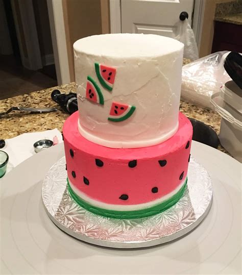 The Bake More: One In A Melon - Watermelon Birthday Cake Tutorial