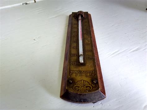 Vintage Thermometer Wall Mount MidCentury Photo Prop RhymeswithDaughter