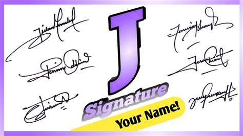 J Signature style। Most request signature J। Best signature Tutorial ...