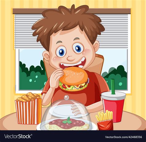 Kids Eating Junk Food Clipart