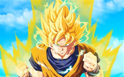 Скачать обои Goku, artwork, fire, Dragon Ball Z, DBZ, Dragon Ball для ...