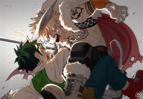 Deku And Bakugou Matching Wallpaper ~ Academia Deku Midoriya Displate ...