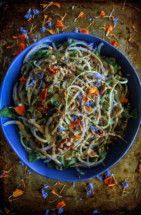 Thai Zucchini Noodle Salad - Heather Christo