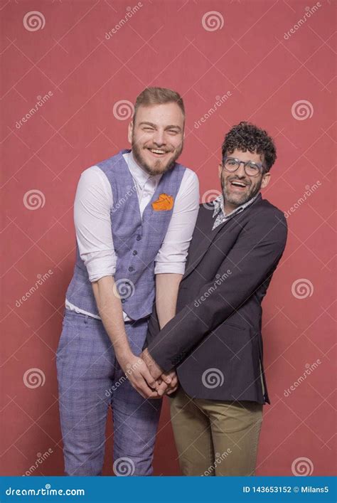 Gay Men Acting Silly, Holding Hands Together Stock Photo - Image of ...