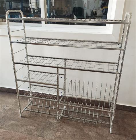 Rectangular Stainless Steel Wire Kitchen Rack, Size/Dimensions: 18 x 40x5inch (LxHxw)) at Rs 225 ...