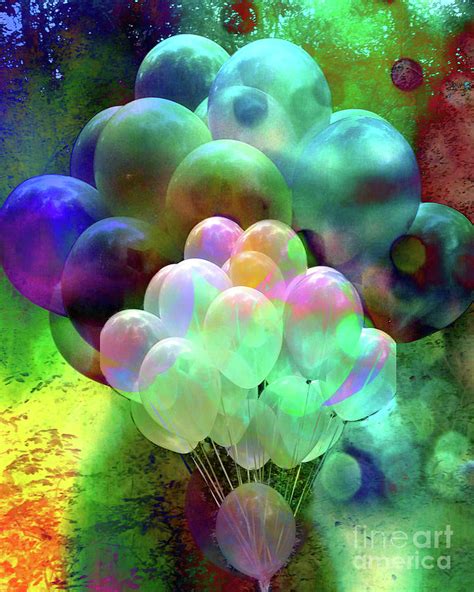 Surreal Abstract Balloon Wall Art Home Decor Digital Art by Kathy Fornal - Fine Art America