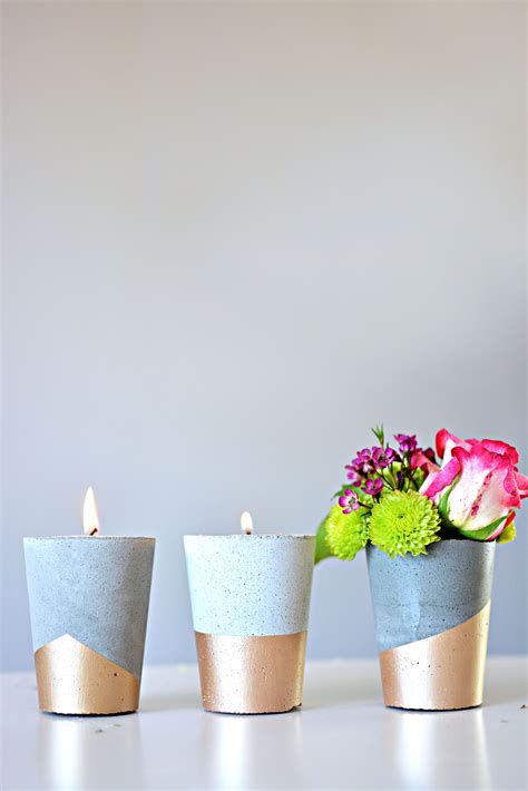 DIY Cement Candle Vases | Diy cement candle holders, Cement candle holders, Cement candle