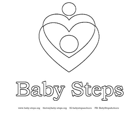 Coloring Pages: Baby Steps Logo — Baby Steps