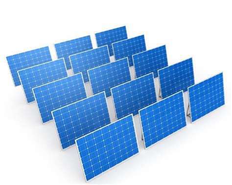 Solar Panels With White Background Stock Photo | PowerPoint Templates ...