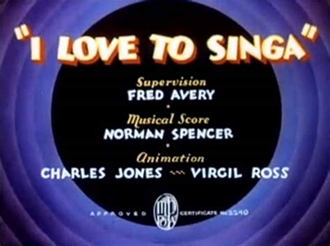 Cartoon Pictures and Video for I Love To Singa (1936) | BCDB