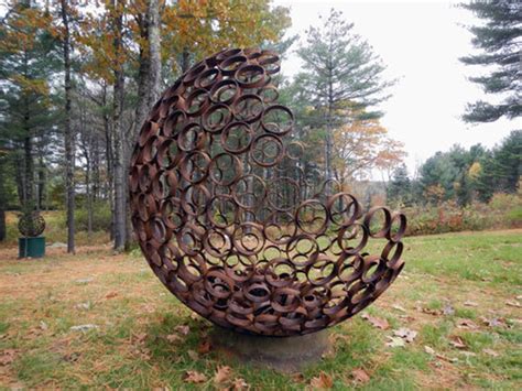 Nearly Sphere Fine Art Photography Metal Sculpture Garden - Etsy | Garden art sculptures, Metal ...