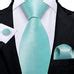 Aqua Blue Solid Wedding Necktie Set-DBG1189 | Toramon Necktie Company | Men’s Necktie Sets ...