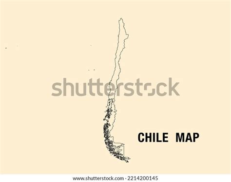 Map Chile Outline Map Chile Vector Stock Vector (Royalty Free ...