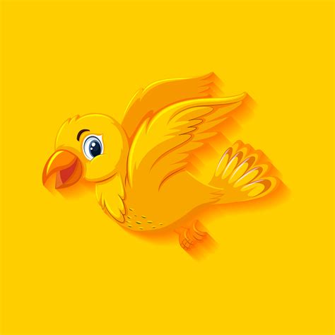 Cute yellow bird cartoon character 1435042 Vector Art at Vecteezy