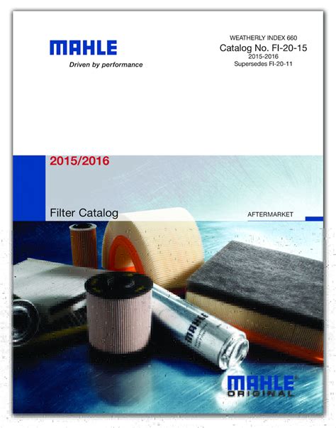 MAHLE Aftermarket debuts new filter catalog