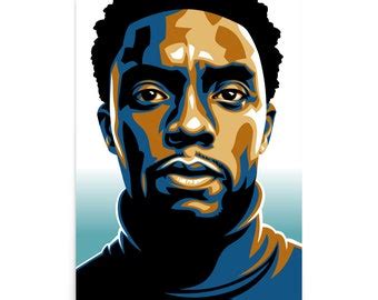 The King Among Stars, Black Panther, Chadwick Boseman 8.5x11 Shimmer ...