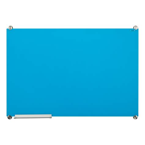 Learniture Colored Magnetic Glass Dry Erase Board (3' W x 2' H) at ...