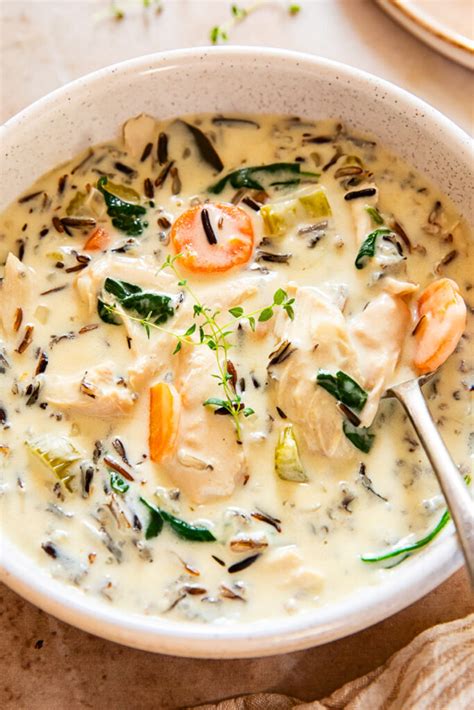 Creamy Chicken Wild Rice Soup - Vikalinka