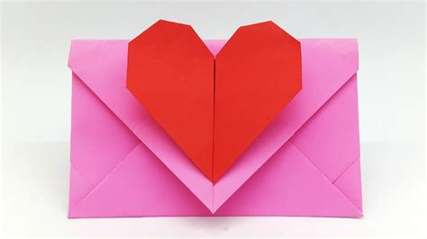 Heart Envelope making with Paper - Super Easy Origami Envelope Tutorial - YouTube