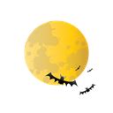 Bat, halloween, moon, scary icon - Free download