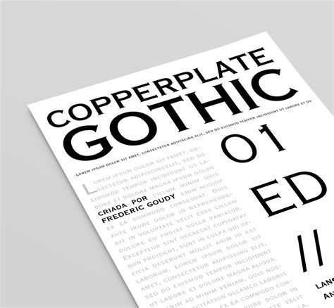 specimen "copperplate gothic" on Behance