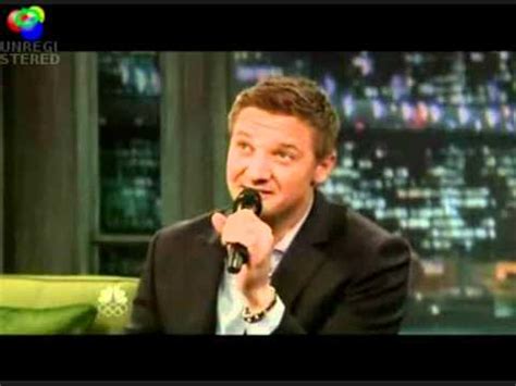 Jeremy Renner singing on Jimmy Fallon - YouTube