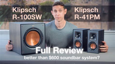 Klipsch Powered R-41PM Bookshelf Speakers & R-100SW Subwoofer Review. Better than $600 Soundbar ...