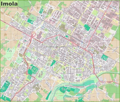 Large detailed map of Imola - Ontheworldmap.com