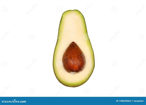 Big Avocado with Seed on a White Stock Photo - Image of seed, ripe: 148645662