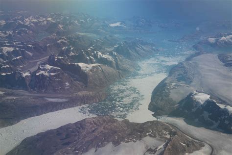 Views of coastal glaciers in SE Greenland, taken from 28,000' | NASA ...