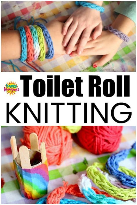 French Knitting for Kids (with a Toilet Roll Loom) - Happy Hooligans