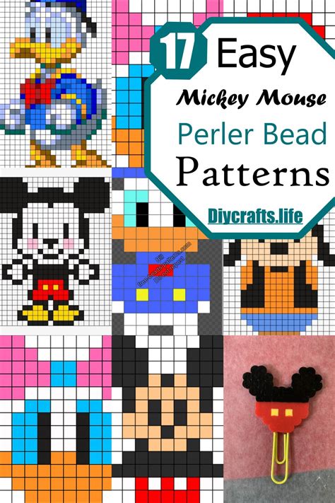 16 Mickey Mouse Perler Beads Patterns For Little Ones - DIY Crafts