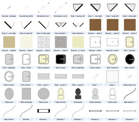 Residential Architecture Floor Plan Symbols