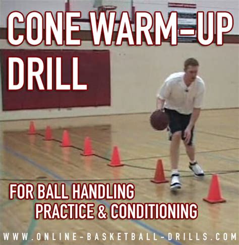 Ball Handling Drills: Cone Warm-Up Drill