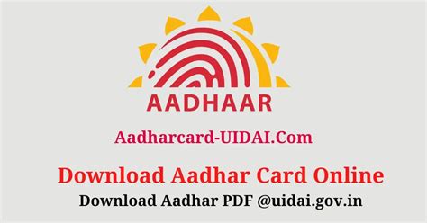 Download Aadhar Card Online by Name and Date of Birth on www.uidai.gov ...