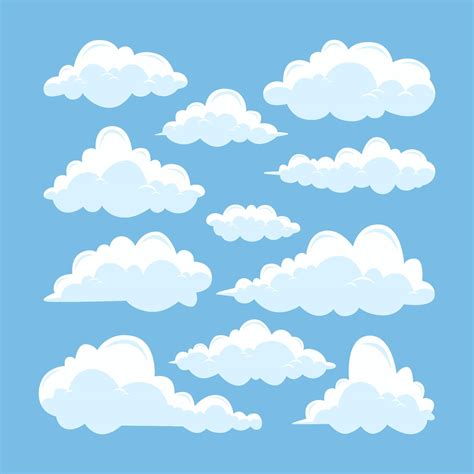 Hand Drawn Cloud Doodle Icon Element Collection 12908867 Vector Art at ...