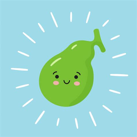 Happy healthy gallbladder and sick sad gallbladder with stones ...