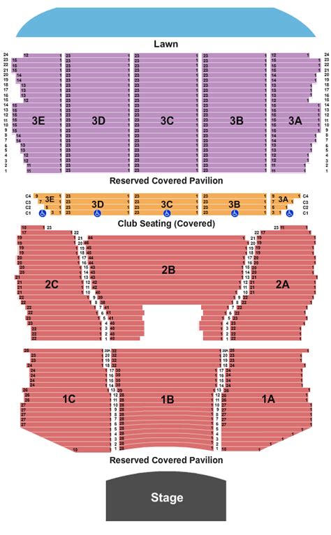 Live Oak Bank Pavilion Seating Chart With Seat Numbers