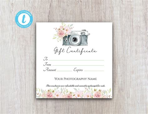 Free Photography Gift Certificate Template – KAESG BLOG