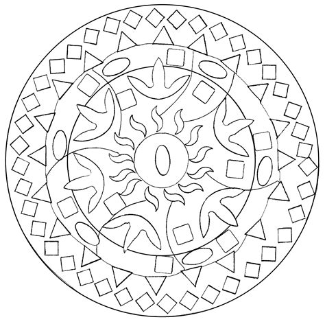 Mandala-carres-losanges-par-domandala-17 - Mandalas Kids Coloring Pages