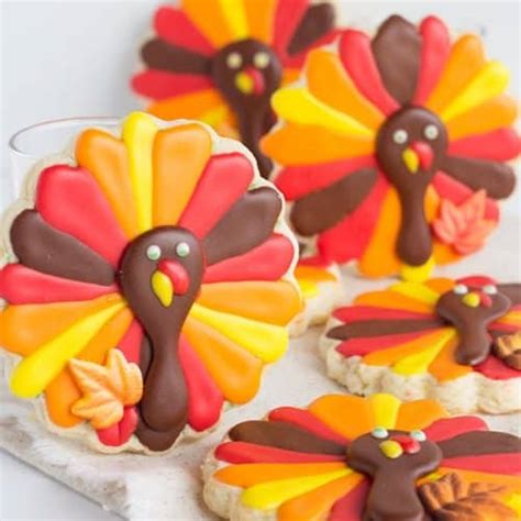 Turkey Cookies | Thanksgiving cookie recipe | Cookie Dough and Oven Mitt