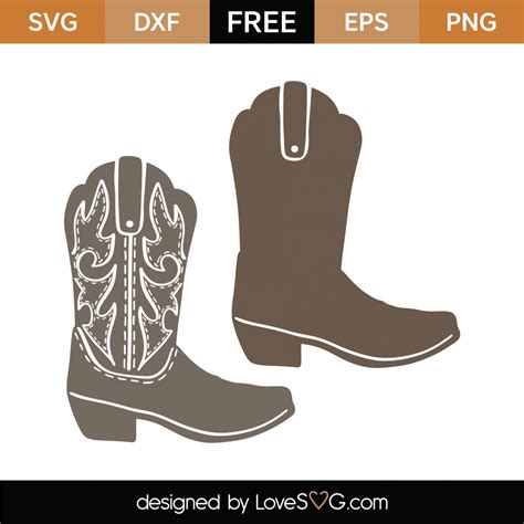 Free Cowboy Boots SVG Cut File - Lovesvg.com