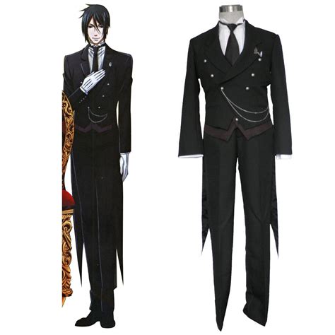 Black Butler Sebastian Michaelis 1 Anime Cosplay Costumes Outfit Black ...