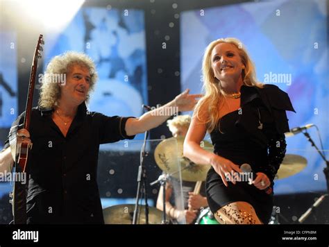 Brian May, Kerry Ellis BBC Proms In The Park held at Hyde Park. London ...