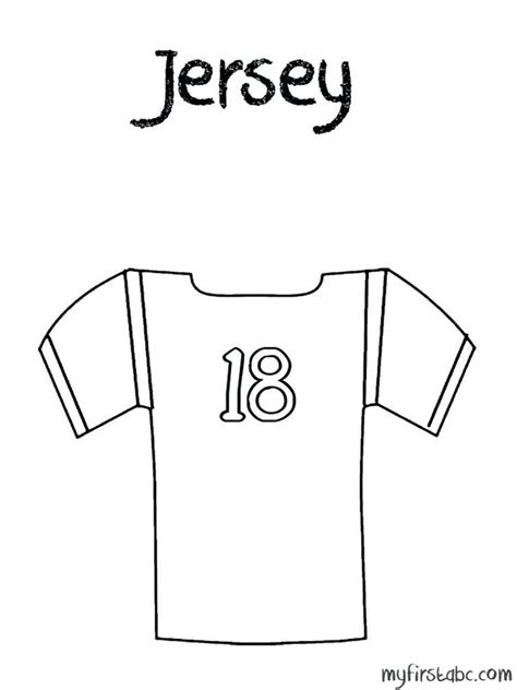 Jersey Coloring Pages Football Uniform Baseball Template Jerseys Sports ...