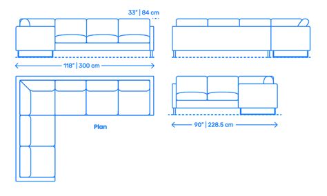 Burrow Nomad Sofa Dimensions & Drawings | Dimensions.com