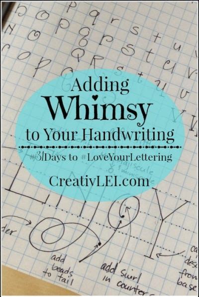 Adding Whimsy to Your Handwriting {#LoveYourLettering} - Looking at life CreativLEI | Lettering ...