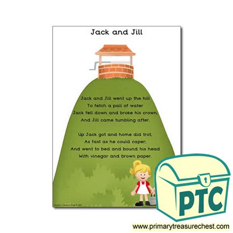 Jack And Jill Nursery Rhyme Poster - Primary Treasure Chest